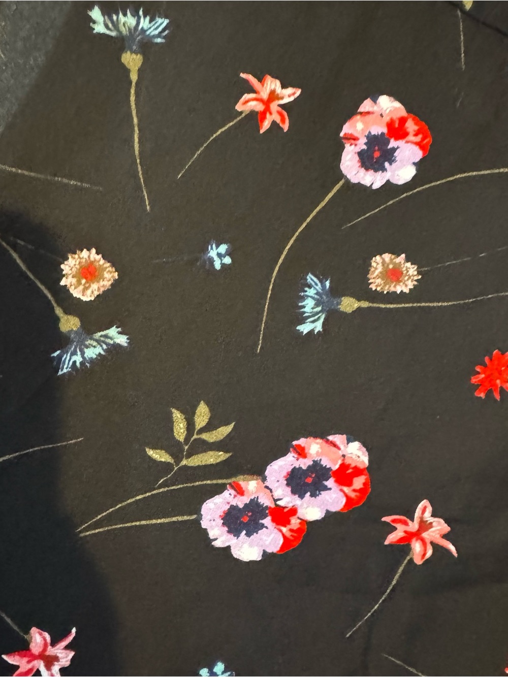 Beautiful Summer Black Floral Sleeveless Top PLUS:  22/24   #A - Picture 5 of 8